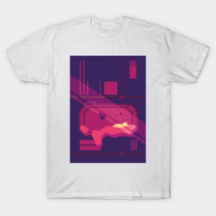 Cyberpunk Cat Sunset Bedroom T-Shirt